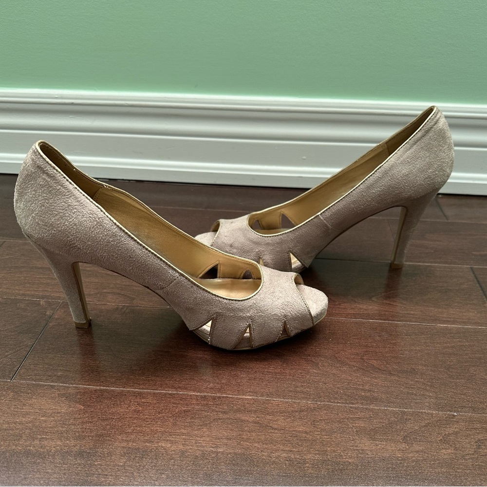 Nude Suede Heels